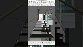 3D Modeling Modern Stairs #shorts