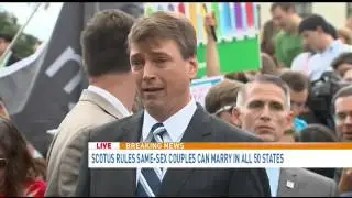 Reactions outside the Supreme Court to marriage equality ruling