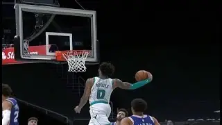 Miles Bridges Windmill Dunks from LaMelo Ball INSANE passes |HIGHLIGHTS against Sixers| 01-31-2021