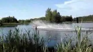 ski-doo on water in Bosund Larsmo. Driver:Magnus