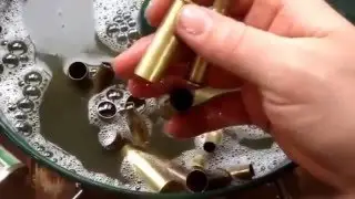 Wet tumble brass with a vibe tumbler.