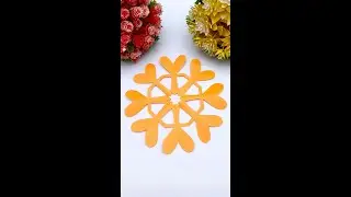 Love Shape Paper Design Easy || How to Make a Paper Snowflake Step by Step