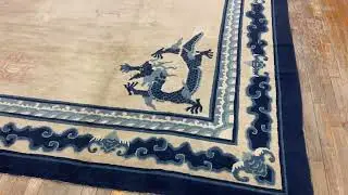 Late 19th Century Chinese Peking Dragon Carpet #25067 -*
