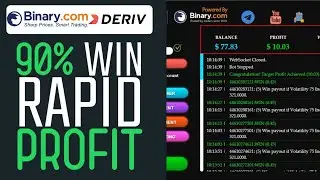 Deriv.com Bot Free | 90% win  Strategy for low balance accounts | Binary.com | sniper bot