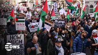 Pro-Palestine Protesters Rally London Amid Heavy Israel Gaza Airstrikes | DWS News | AC1F