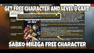 GET FREE CHARACTER AND LEVEL 8 CARD IN FREE FIRE || FREE FIRE WORLD SERIES EVENT