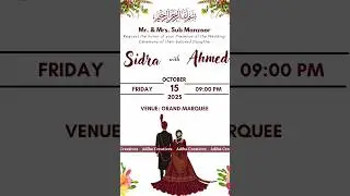 Client's Work ✨🦋 | Custom Wedding Invitation &ndash; Barat Ceremony 💌 #shorts #ytshorts #wedding #cards