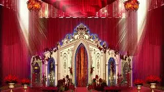 Vj Loop led wall background                indian wadding backdrop