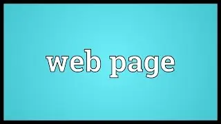Web page Meaning