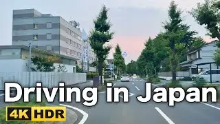 Sunset Drive towards Central Toyohashi City Aichi Prefecture | JAPAN Road Trip | 4K HDR