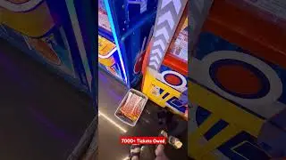 Got 7k+ ticket owed playing power roll arcade game #timezone #shorts #arcade