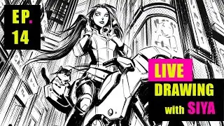 COLORING  A COMIC BOOK  COVER - NEO WONDERLAND  -  LIVE DRAWING with Siya Oum - Episode 14