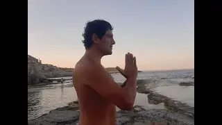 Tai Chi and Control of Energy Flows before the Swim | Sunset on the Sea