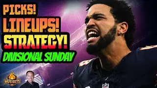 DIVISIONAL SUNDAY DraftKings Advice & Lineups!  NFL DFS 2-GAME + 4-GAME SLATE  Picks You Can't Miss!