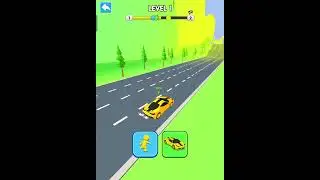 Shape shift sim - Shifting the human into the car and passing to the finish line # shorts # shifting