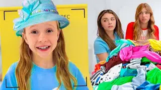 Nastya and Maggie pretend to play fashion show and model casting