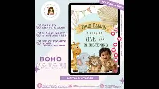 BOHO SAFARI ANIMATED VIDEO INVITATION