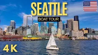 Seattle Boat Tour 4K | Stunning Skyline & Waterfront Views #usa #washingtonstate #boattrip #boating