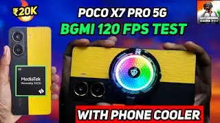 😲Poco X7 Pro Bgmi 120 FPS Test with Phone Cooler after 4.2 update | Performance Review|