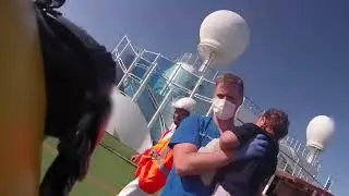 Coast Guard MH-60 Jayhawk aircrew medevac 3-year-old girl from cruise ship offshore Santa Barbara