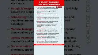 Project Engineer Responsibilities | Project Engineer Roles and Responsibilities