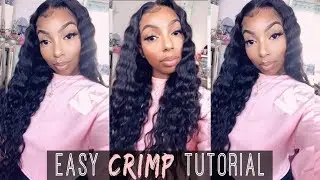 HOW TO CRIMP YOUR HAIR + PRONTO INSTALL| TINASHE HAIR| KennySweets