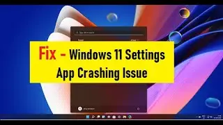 Fix - Settings App Crashing Issue on Windows 11