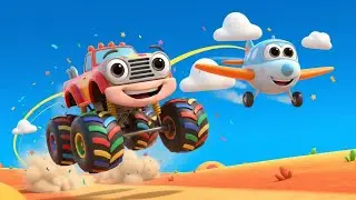 Monster Trucks and Airplanes Song | Kids Learning & Fun
