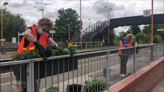 Soroptimists re planting Widney Manor Station June 2021