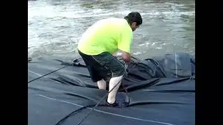York Haven, PA 2008 Bruner Island Power Plan - AquaDam Stream Diversion [Timelapse]