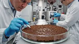 How Coffee Is Produced in a Factory.Coffee Production Process in an Industrial Factory