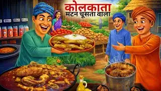 कोलकाता मटन चूसता वाला | Mutton Chustaa Wala | Hindi Kahani | Food Cartoon Story | Hindi Kahaniyan