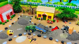 DIY Mini Tractor, Concrete Mixer & Road Roller Build Concrete Road I Science Project I @Ingeniousft 