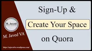 Sign up and create your space on quora