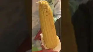 6 year old tries corn after seeing the viral corn kid video | his sisters face 🤣 #funny #corn