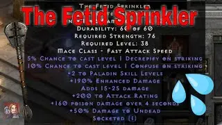 D2R Unique Items - The Fetid Sprinkler (Holy Water Sprinkler)