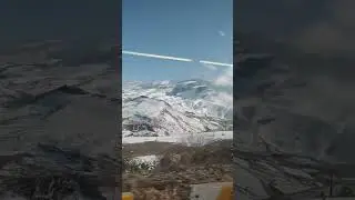 Lost in the mountains of shahdag🏔✨️#snow #song #music #mountains #aesthetic #view #bus #road #shorts