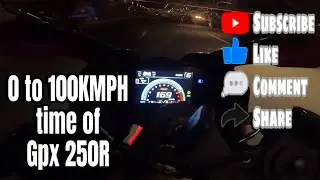 O to 100kmph of Gpx Demon 250R | Sam on two wheels | Gpx demon |