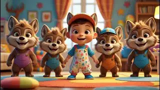 5 Lobitos tiene la Loba -| 5 Little Monkeys Canci&oacute;n Infantil