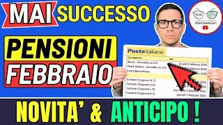 PENSIONI FEBBRAIO 2026 NOVITà e PAGAMENTI INPS in ANTICIPO ➜ 260€ EXTRA e taglio IRPEF QUANDO