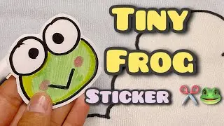 Cute Mini Frog DIY 🐸 | Easy Paper Sticker