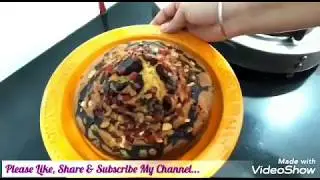 How to make sponge dry fruit n chocolate cake (marble design) in kadhai | Cake without oven| Ep - 1