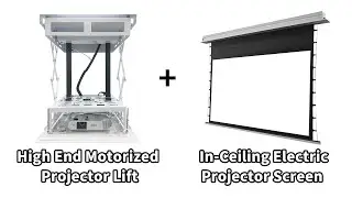In-Ceiling Electric Projector Screen&nbsp;with High End Motorized Projector Lift.