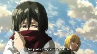 Attack on titan season 2 episode 8 // Hannes talks with Armin and Mikasa