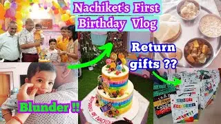 🤱1st Birthday ki Planning hui*FAIL*Party me ye Return Giftsदिए🤱Nachiket 1st BIRTHDAY👶Indian Mom Vlog