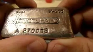 Engelhard & JM poured silver bars. 5oz, 10oz, 20oz, 100oz