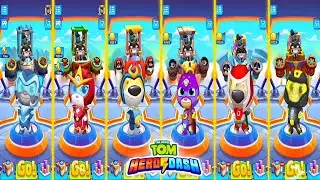 TALKING TOM HERO DASH || ALL HEROES ULTRA POWER SUIT'S & FIGHTING THE ALL WORLD BOSS MASTER RACCOONS