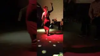 Single French girl Dance performance on Mix song of Rock dj in Genrator Pub Paris France.