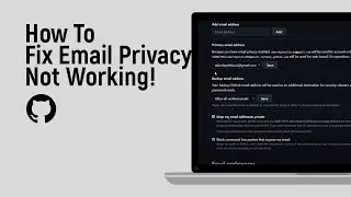 How to Fix Email Privacy Not Working on GitHub [easy]