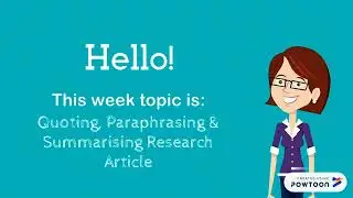 HOW TO : Quote, Paraphrase & Summarize